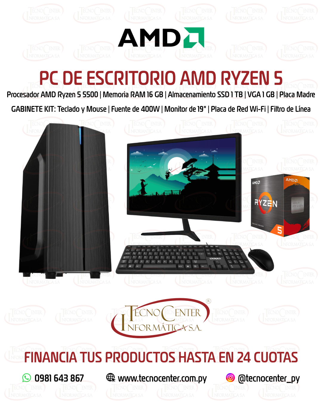 PC de Escritorio AMD Ryzen 5